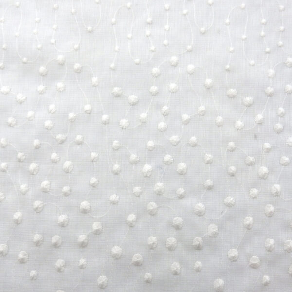 Villette Embroidered Sheer French Linen Fabric