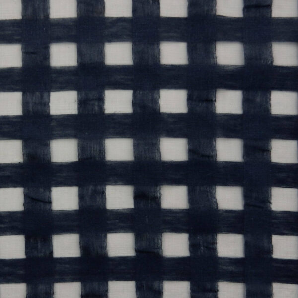 Bourges Sheer Linen Check Fabric