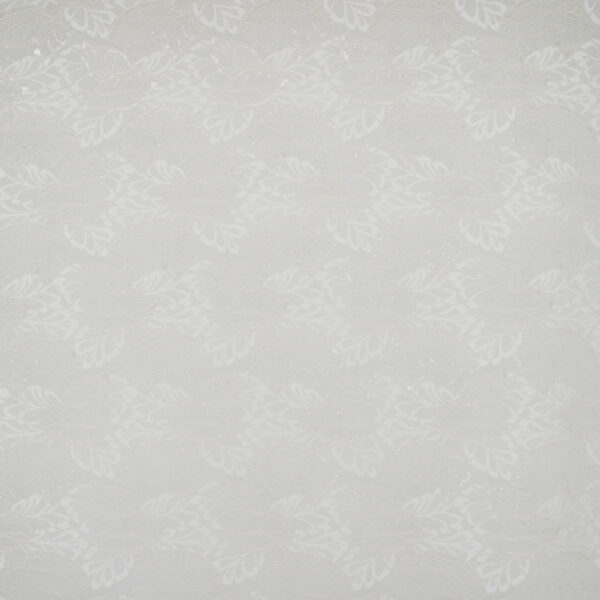 Klauber Cream-on-Cream Floral Shimmer Net Lace Fabric – 3011 S/43